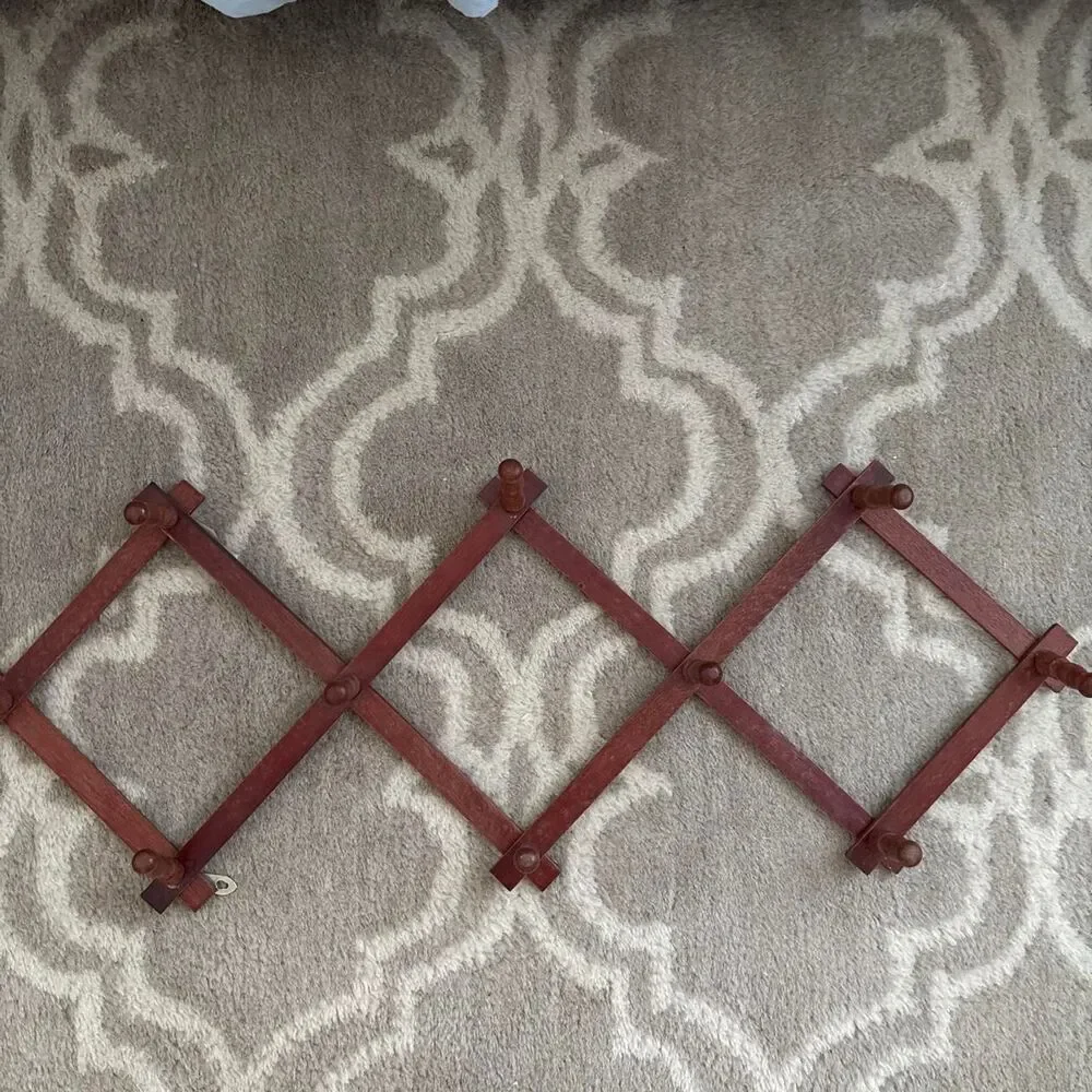 Vintage Expandable Peg Accordian Storage